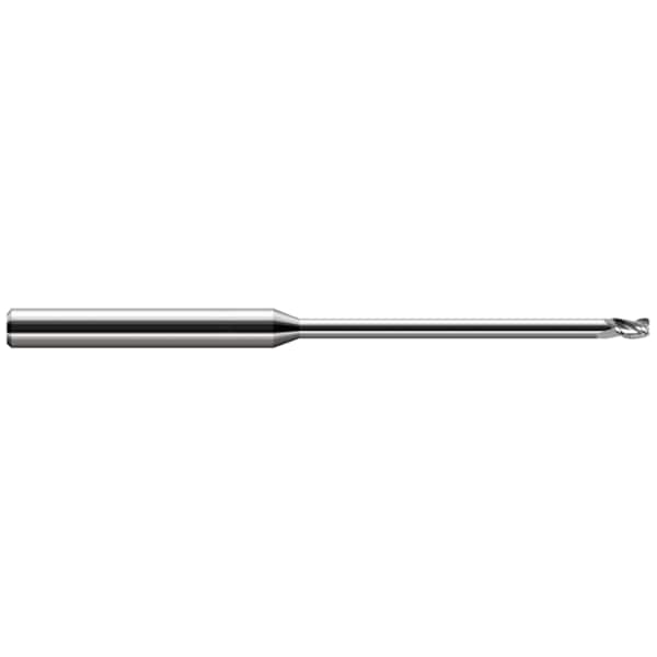 Miniature End Mill - 3 Flute - Corner Radius, 0.1250" (1/8)